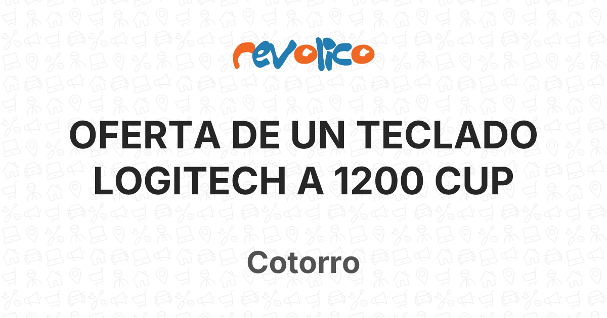 OFERTA DE UN TECLADO LOGITECH A 1200 CUP en Cotorro, La Habana, Cuba ...