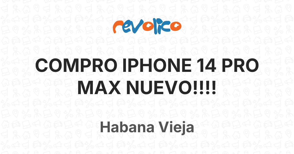 COMPRO IPHONE 14 PRO MAX NUEVO!!!! en Habana Vieja, La Habana, Cuba ...