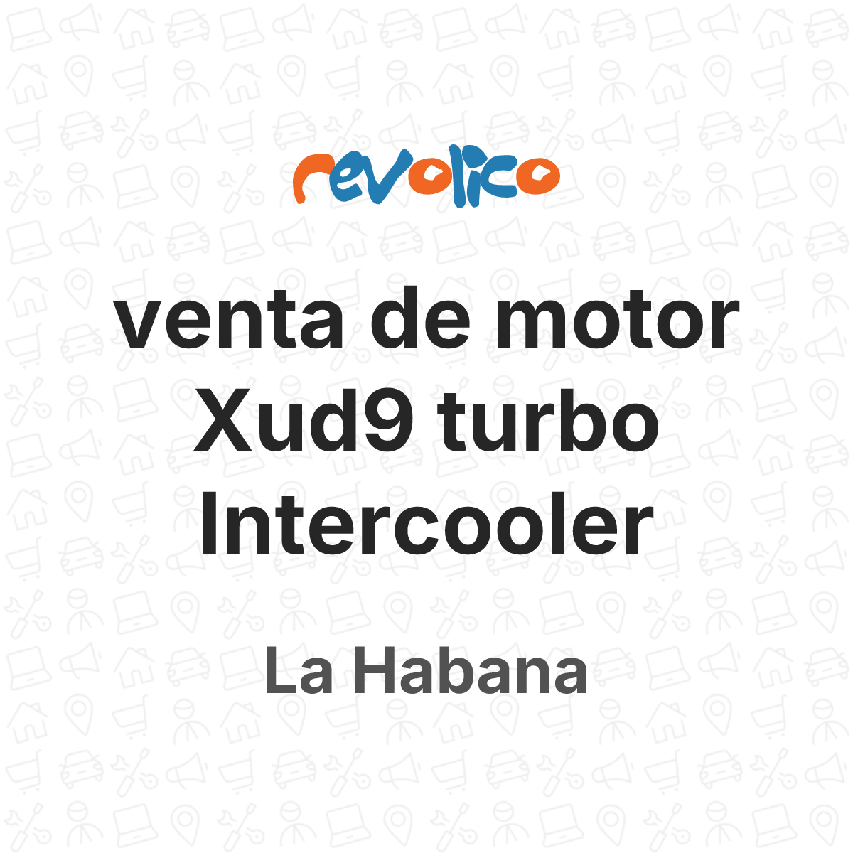 venta de motor Xud9 turbo Intercooler en La Habana, Cuba - Revolico